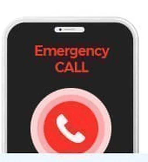 顯示Emergency CALL畫面的手機