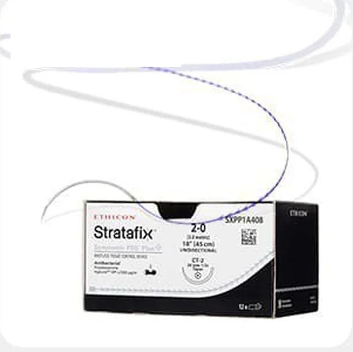 Ethicon Stratafix 2-0縫合線的包裝與縫線