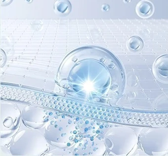 水滴與氣泡散開的生物相容性示意圖