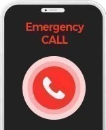 顯示Emergency CALL畫面的手機