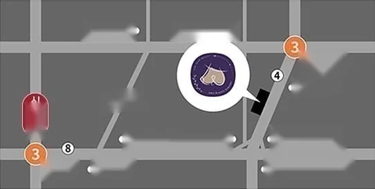 U&U整形外科診所位置圖—地鐵3號線狎鷗亭站·新沙站之間,鄰近林蔭道