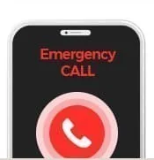 顯示Emergency CALL畫面的手機