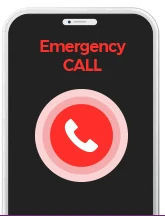 顯示Emergency CALL畫面的手機