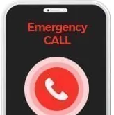 顯示Emergency CALL畫面的手機